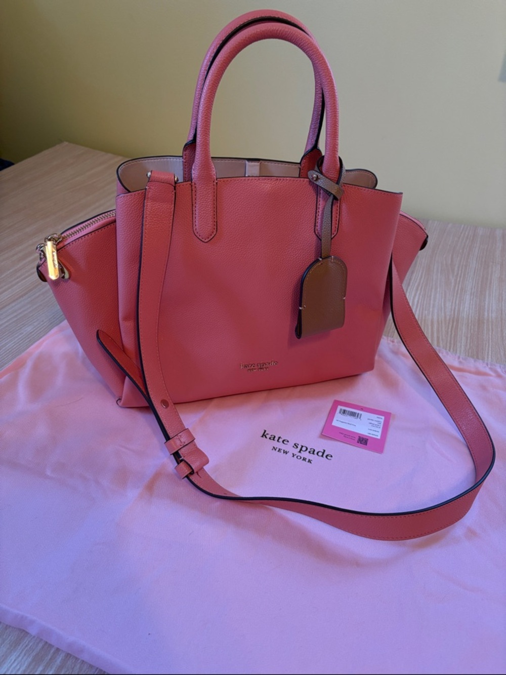Kate Spade Avenue medium satchel garden rose K6534 NWT with storage bag